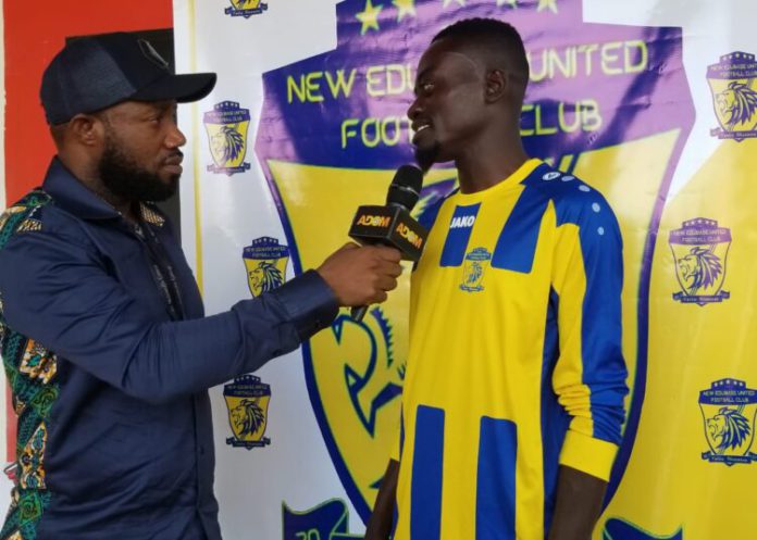 Asempa FM and Adom Head of Sports, Wallace with Kwadwo Nkansah