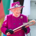 LONDON, ENGLAND - MARCH 13: Queen Elizabeth II holds the Commonwealth baton during the launch of The Queen's Baton Relay for the XXI Commonwealth Games being held on the Gold Coast in 2018 at Buckingham Palace on March 13, 2017 in London, England. (Photo by Samir Hussein/Samir Hussein/WireImage)