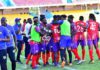 Hearts of Oak celebrate against Wydad
