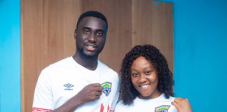 Hearts of Oak couple in White Jersey - Ezekiel and Brenda 