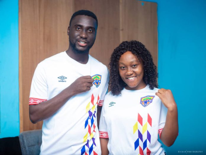 Hearts of Oak couple in White Jersey - Ezekiel and Brenda 