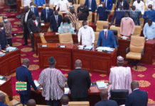 Minority and Majority in Ghana parliament