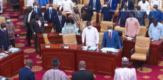 Minority and Majority in Ghana parliament