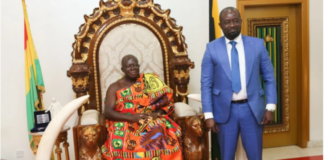 Otumfuo with GFA boss, Kurt Okraku