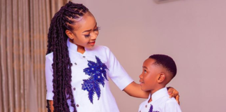 Akuapem Poloo and her son | photo credit: zikey_photograhy