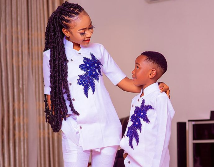 Akuapem Poloo and her son | photo credit: zikey_photograhy