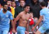 Rodri of Manchester City celebrates after scoring their side's second goal during the Premier League match between Arsenal and Manchester City at Emirates Stadium Image credit: Getty Images
