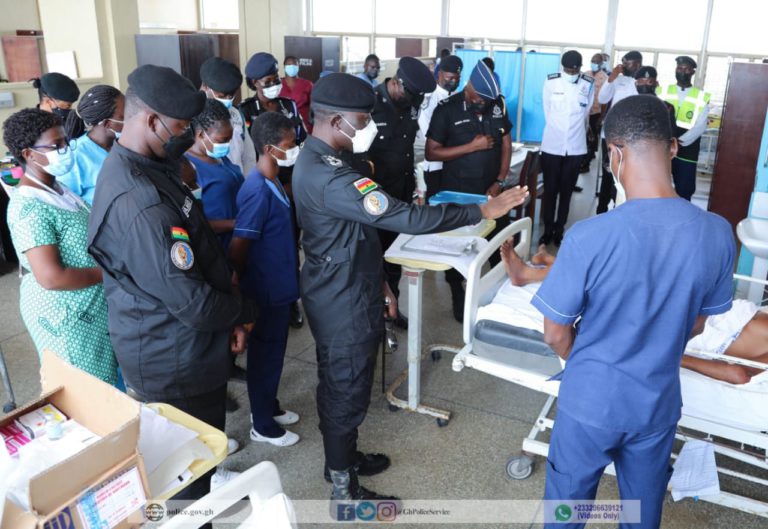 Dampare, other officers visit Atico Junction accident victims [Photos]