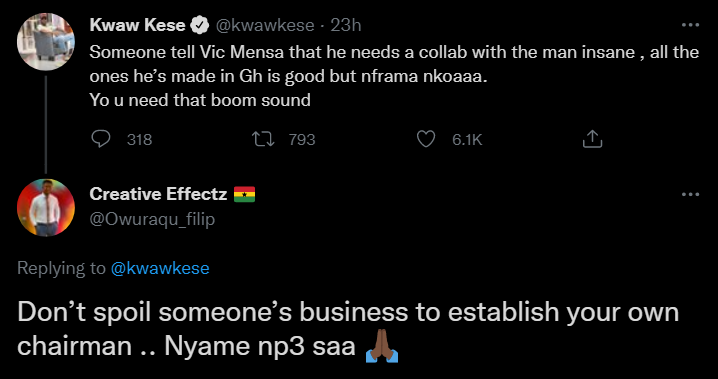 Collaborate with me if you want that dope record – Kwaw Kese tells Vic Mensa