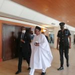 Speaker of Parliament, Alban Bagbin with First Deputy Speaker, Joseph Osei-Owusu walking into the Chamber on February 15, 2022.