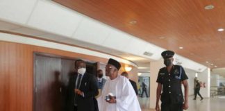 Speaker of Parliament, Alban Bagbin with First Deputy Speaker, Joseph Osei-Owusu walking into the Chamber on February 15, 2022.