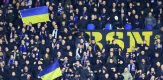 Dinamo Zagreb supporters showed their support for Ukraine