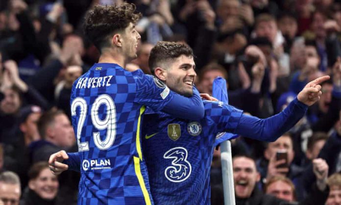 Havertz and Pulisic celebrate