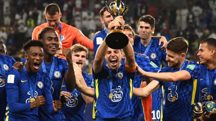 Azpilicueta lifts the Club World Cup trophy Image credit: Getty Images