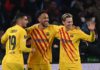 Barcelona players celebrate