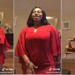 Collage of Adwoa Safo dancing in one of her viral Tiktok videos