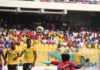 Sulley Muntari trying bicycle kick in the box of Kotoko