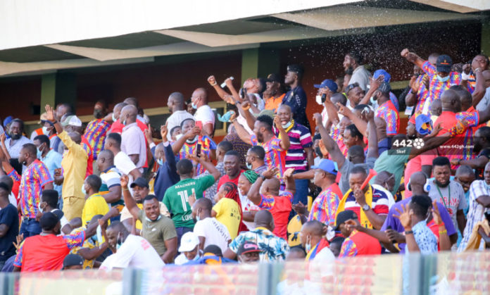 Fans at stadium