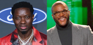 Michael Blackson and Tyler Perry | (photo credits (Getty Images) and (tylerperry.com)