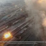 Putin’s troops plant mines as they prepare for ‘long war’ of attrition in Ukraine The explosion breaks out ( Image: via REUTERS)