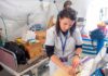 The opening of the ’Shining Star’ Israeli field hospital in the town of Mostyska near Liviv in Ukraine (Image: Rowan Griffiths / Daily Mirror)