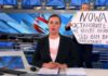 It comes after news editor Marina Ovsyannikova held up an anti-war message during a live broadcast last night ( Image: AFP via Getty Images)