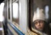 Most refugees are crossing the border into Poland, like this girl who travelled from Lviv GETTY IMAGES