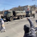 There have been regular protests in Kherson since it was occupied by Russia on 3 March