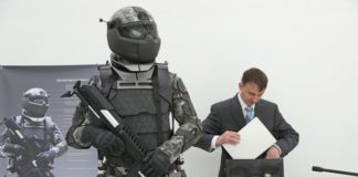 The movie-like suits will make ordinary human servicemen far more lethal ( Image: TASS via Getty Images)