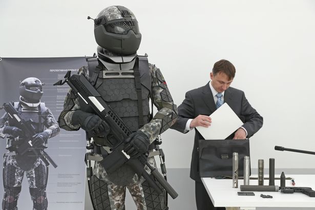 The movie-like suits will make ordinary human servicemen far more lethal ( Image: TASS via Getty Images)
