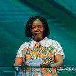 Prof Jane Naana Opoku-Agyemang addressing attendants at the TEIN App launch on Monday.