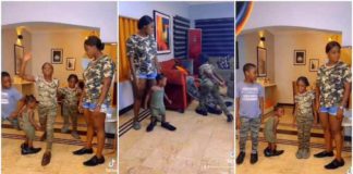 Mercy Johnson and kids in hilarious TikTok video. Photos: @mercyjohnsonokojie