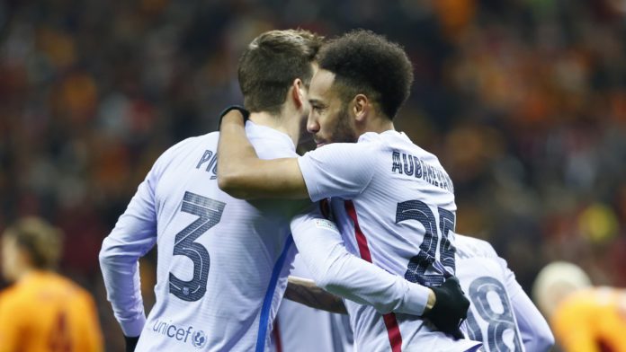 Gerard Pique (L) and Pierre-Emerick Aubameyang (R) Image credit: Getty Images