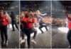 Burna Boy's mum Bose Ogulu wows fans with her dance moves on stage in Ireland. Source: Instagram
