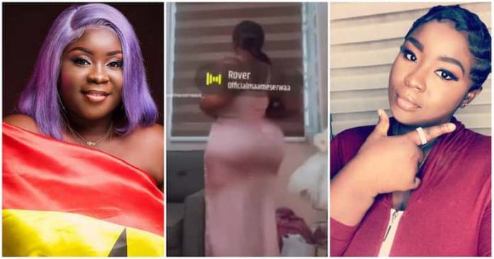 Maame Serwaa has released another video online Photo source: @officialmaameserwaa, @sweet_maame_adwoa