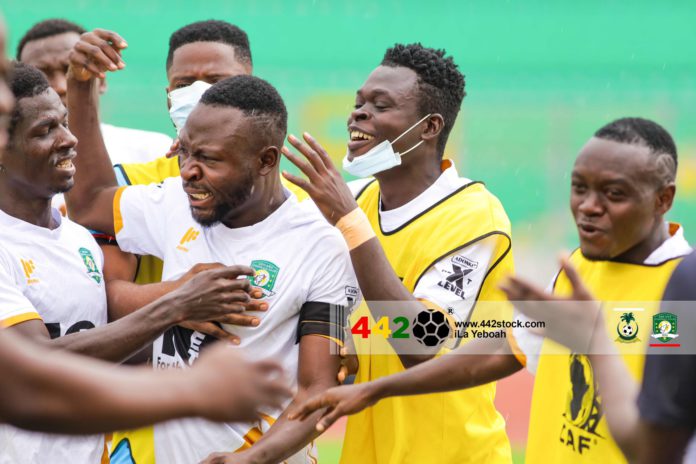 Aduana Stars celebrate