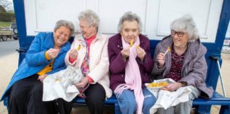 Pamela Wright, Mary Betteridge, Freda Jackson and Elsie Marsay (Image: CorinMesser/BNPS)