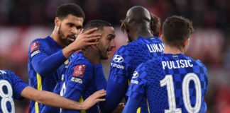 Chelsea players celebrate