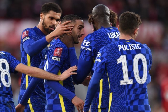 Chelsea players celebrate