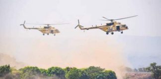 The military has been bombarding the motorbike gangs' forest camps