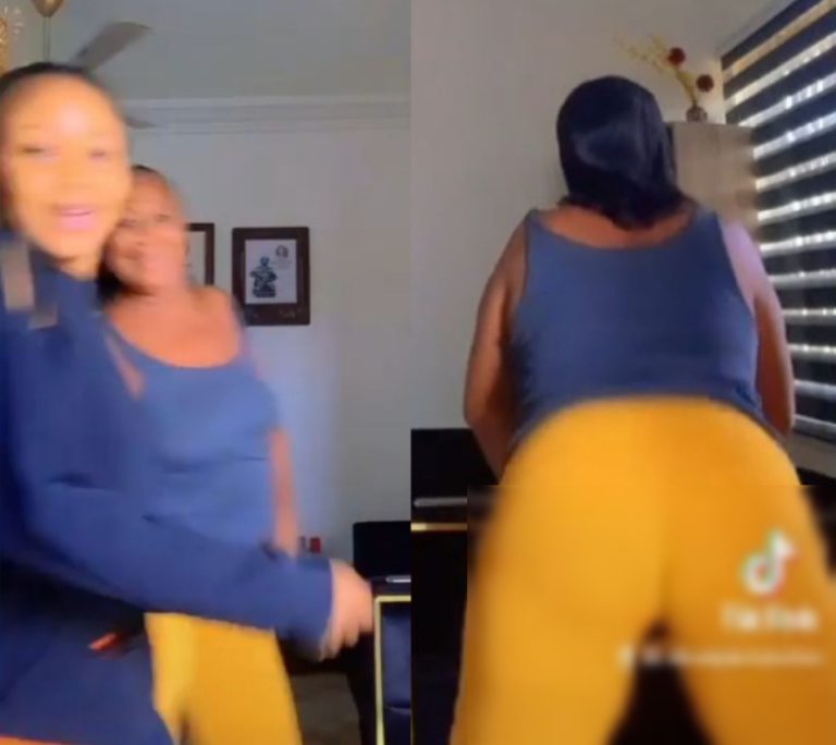 Akuapem Poloo’s mother blinds fans with soft twerk [Video]