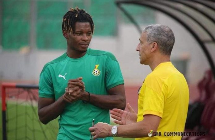 Edmund Addo with Chris Hughton