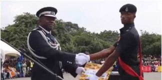 Lance Corporal Stephen Kwaku Nyame Receiving An Award At Police Training School Photo credit: Graphic Online Source: Facebook