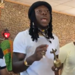 Stonebwoy gives a speech in Ghana Town, Zambia