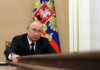 Russian President Vladimir Putin attends a meeting with government members via a video link in Moscow, Russia March 10, 2022. Sputnik/Mikhail Klimentyev/Kremlin via REUTERS