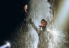 Artificial rain pours as Black Sherif performs at 2022 3Music Awards. | Photo credit: @Robphotography