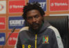 Rigobert Song, coach of Cameroon during the Cameroon Press Conference on 22 January 2018 at Grand Stade de Tanger, Tanger Morocco Pic Sydney Mahlangu/BackpagePix