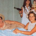 Marisa Merico holding her father's gun (Image: Daily Mirror/Andy Stenning)