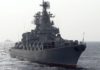The Moskva patrolling the Mediterranean Sea off the coast of Syria. Image source: MAX DELANY/AFP