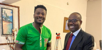 Asamoah Gyan and Kwesi Nyantakyi